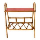 Vintage rattan end table