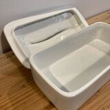 Terrine poisson porcelaine blanche