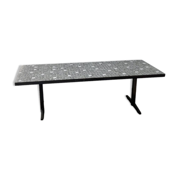 Table basse moderniste mosaïque céramique, Lilienthal, années 60
