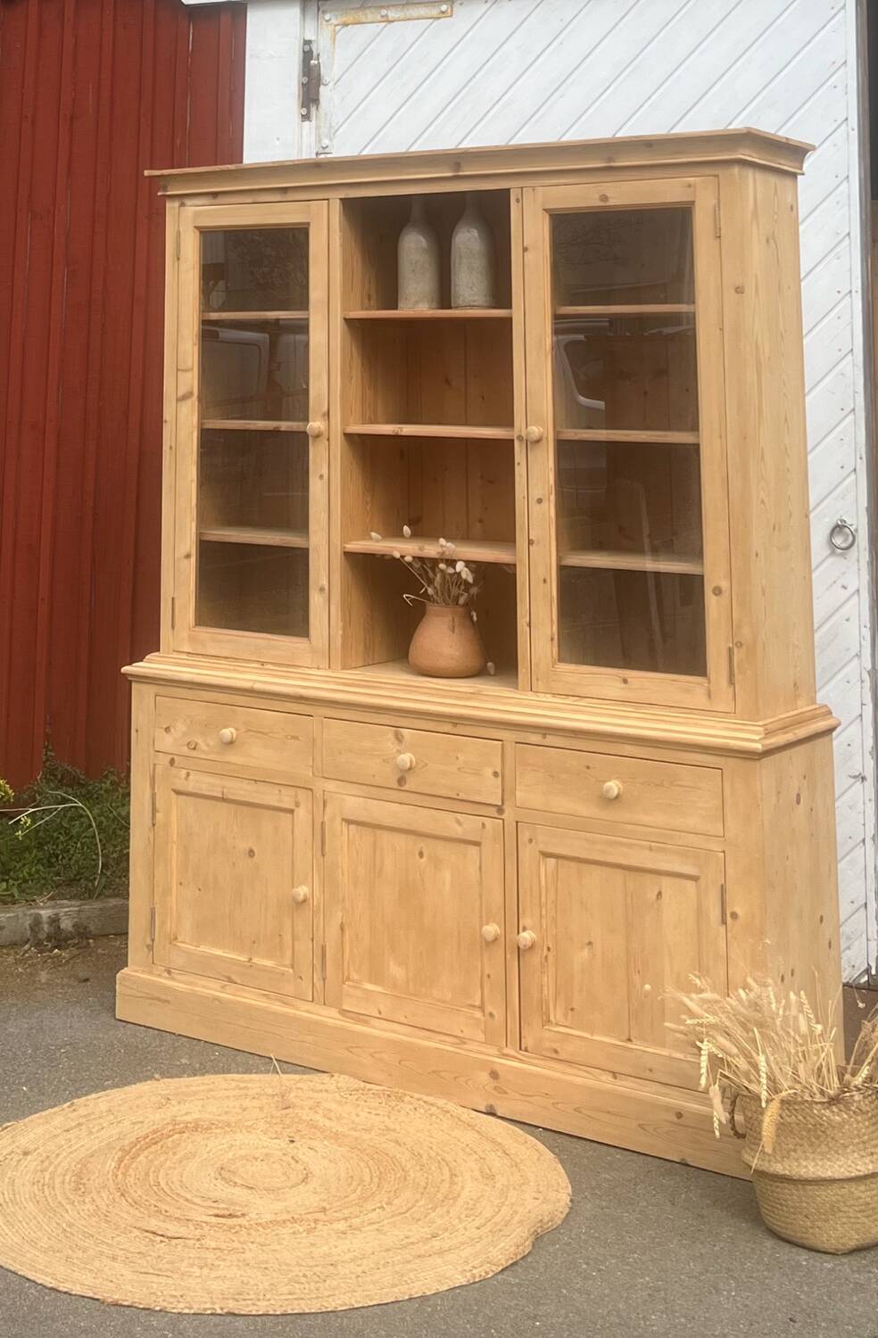 Renovated 2-part sideboard - solid wood dresser