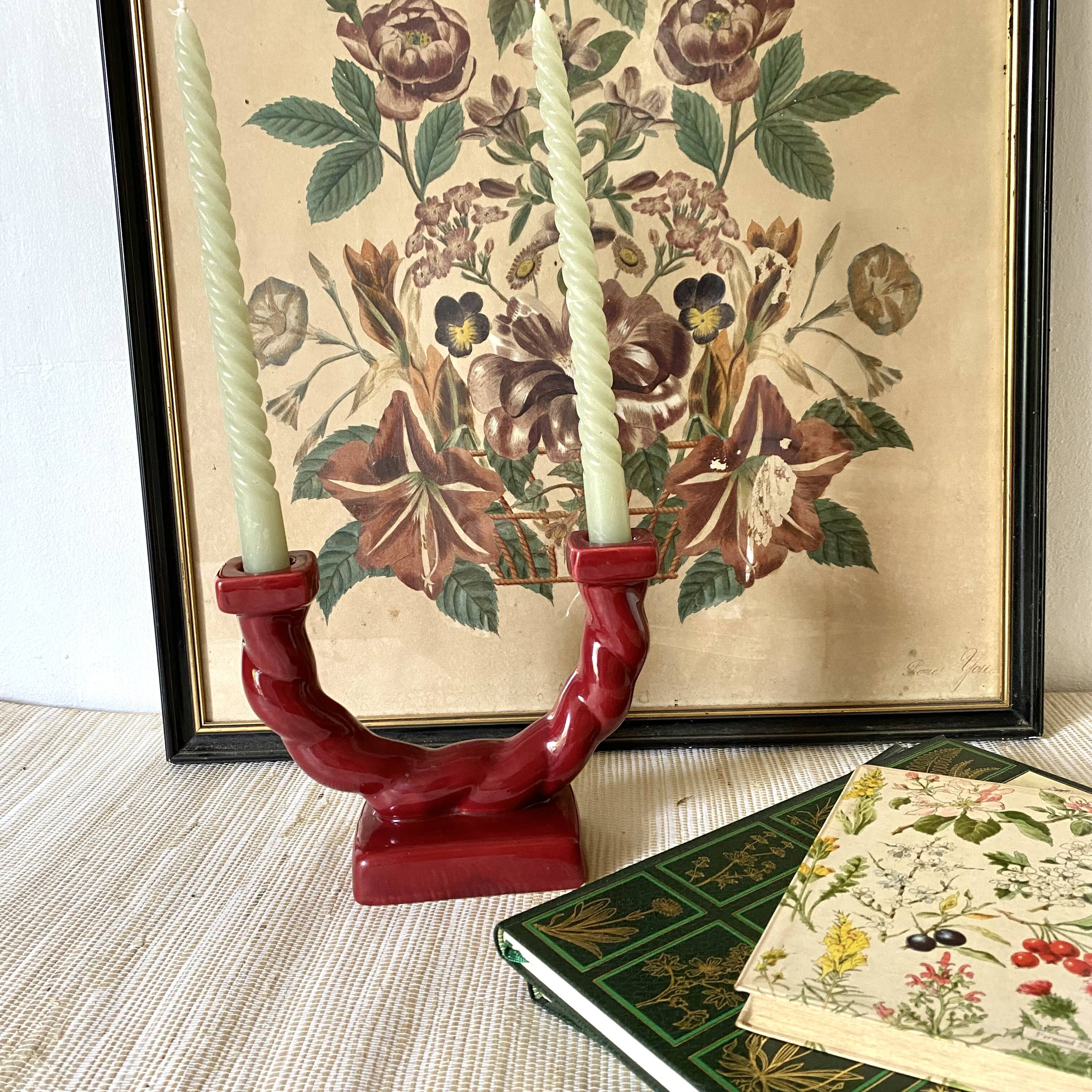 Longchamp double ceramic candle holder