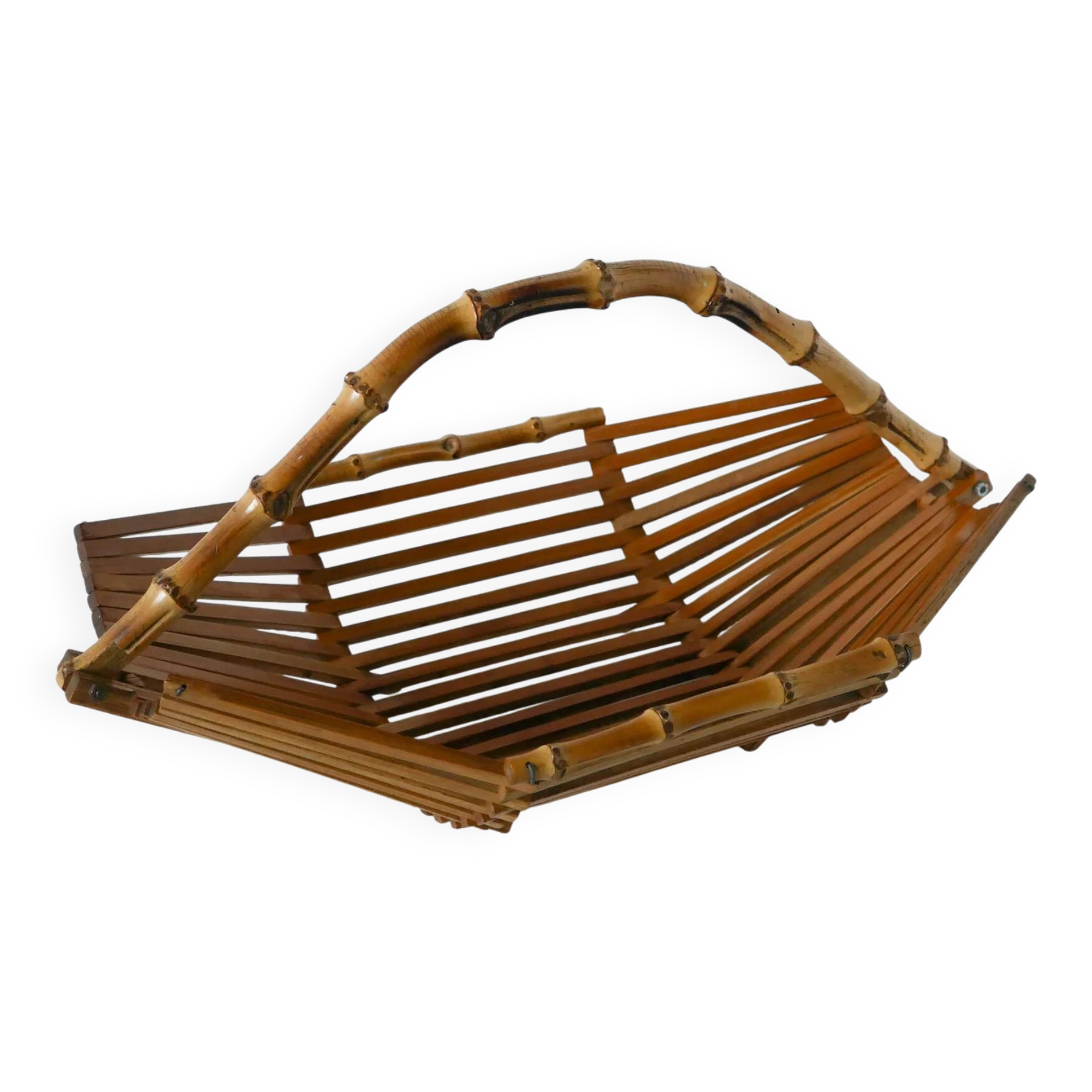 Bamboo and teak basket, design, 1960