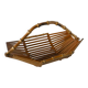 Bamboo and teak basket, design, 1960