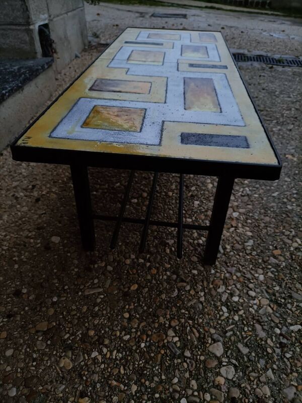 Table basse Vallauris en lave émaillée MJR