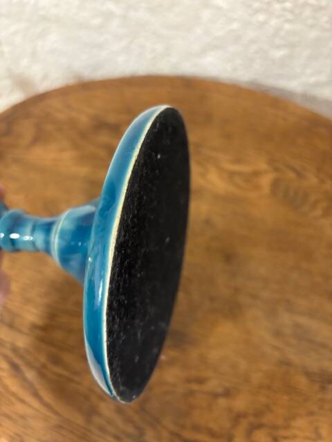 Large blue candlestick