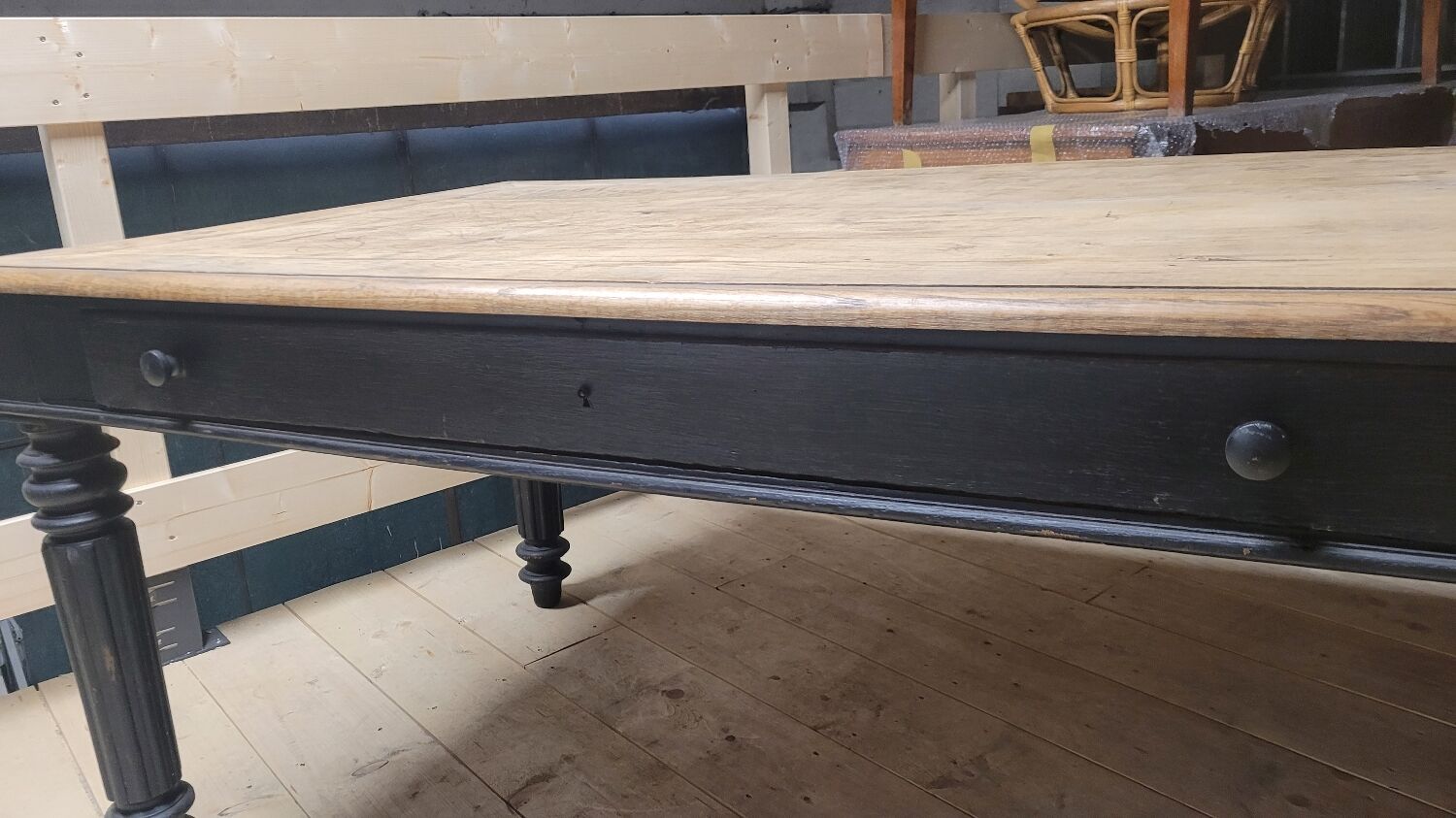 Louis Philippe notary office in oak, 1900 period - 1m49