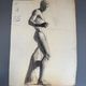 Academic nude charcoal drawing in Antique by Berger dit Lheureux Biloul