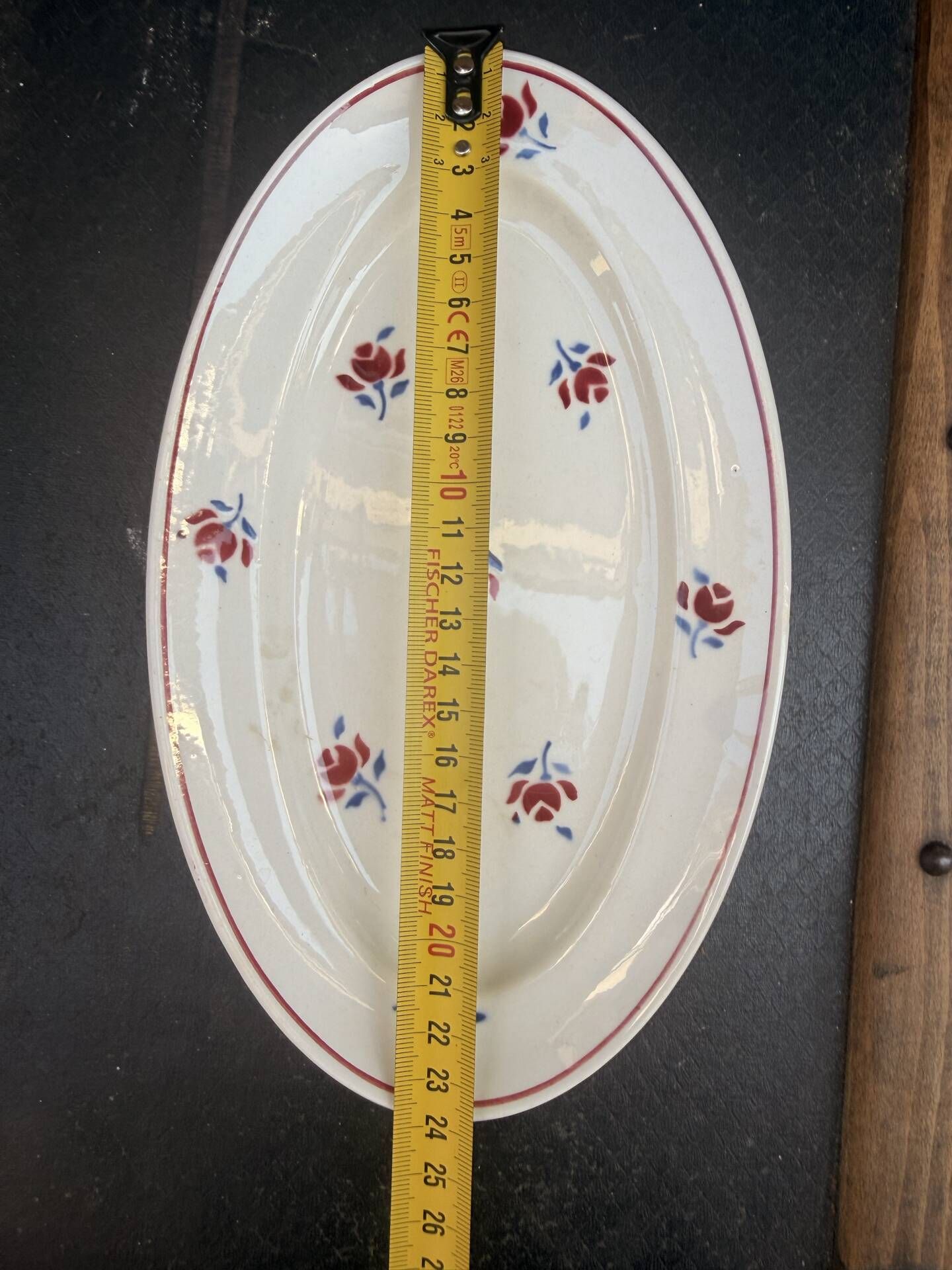 Old oval plate