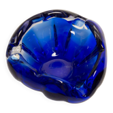 Mid-century blue Murano glass ashtray, Italy, 1970s