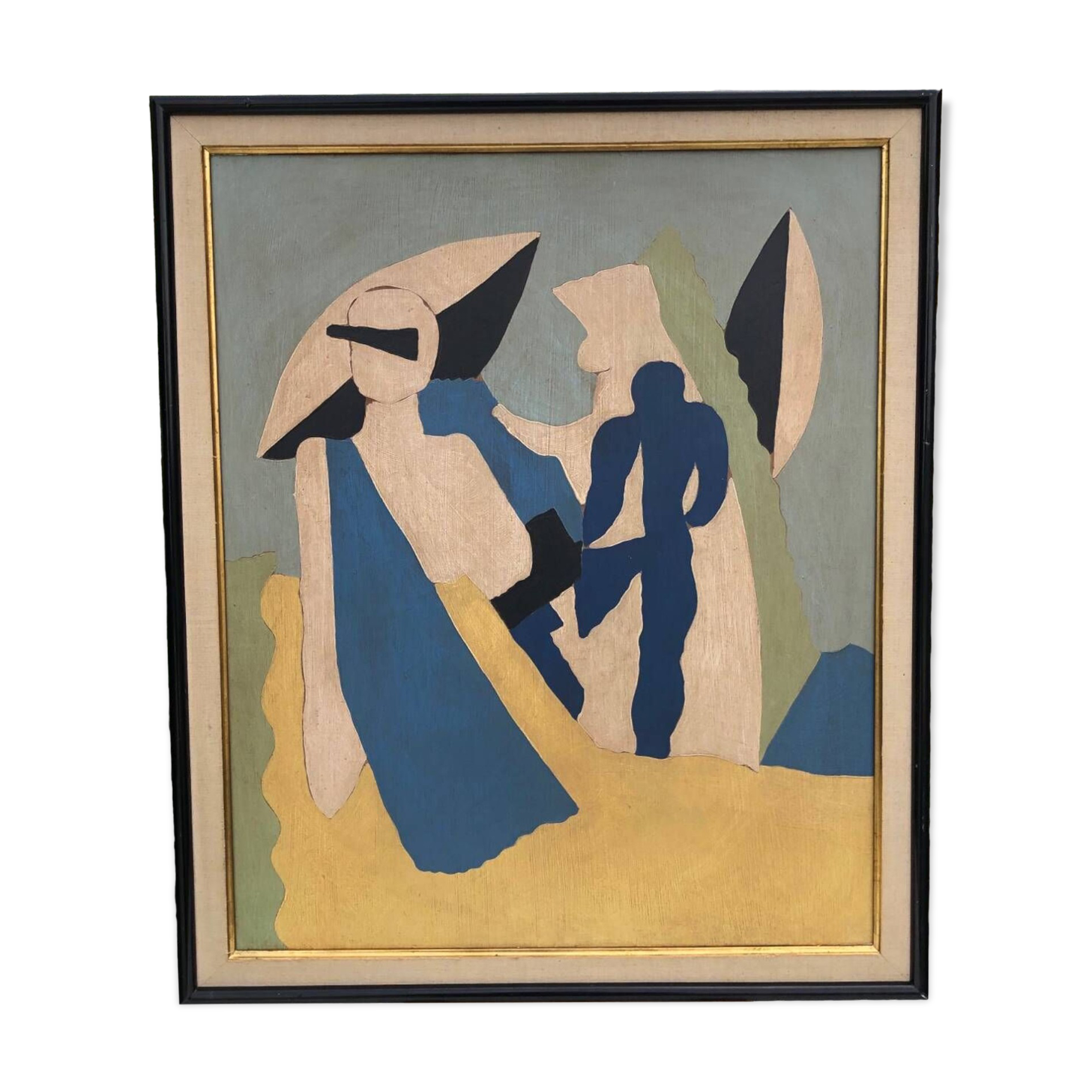 Abstract painting on panel