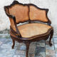 Fauteuil bergère de style Louis XV