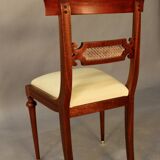 6 chairs from the brand Pierrefeu, a Lyon-based manufacturer, mahogany.