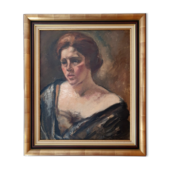 Émile othon-friesz (1879-1949)- authentic oil on canvas - "portrait of a woman"