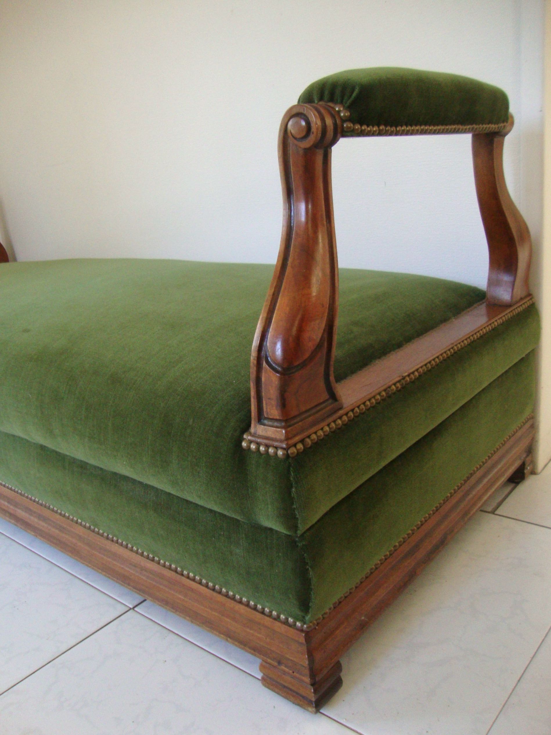 1960 meridian in walnut and velvet