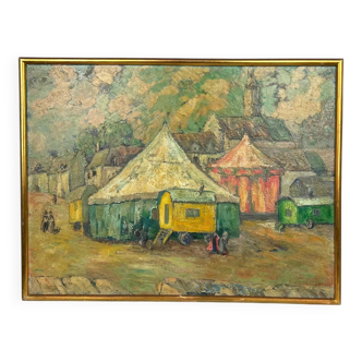 Painting "The Fairground Workers"