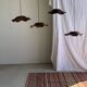 Average suspension flat wavy leaf in teak flower stripes D:40