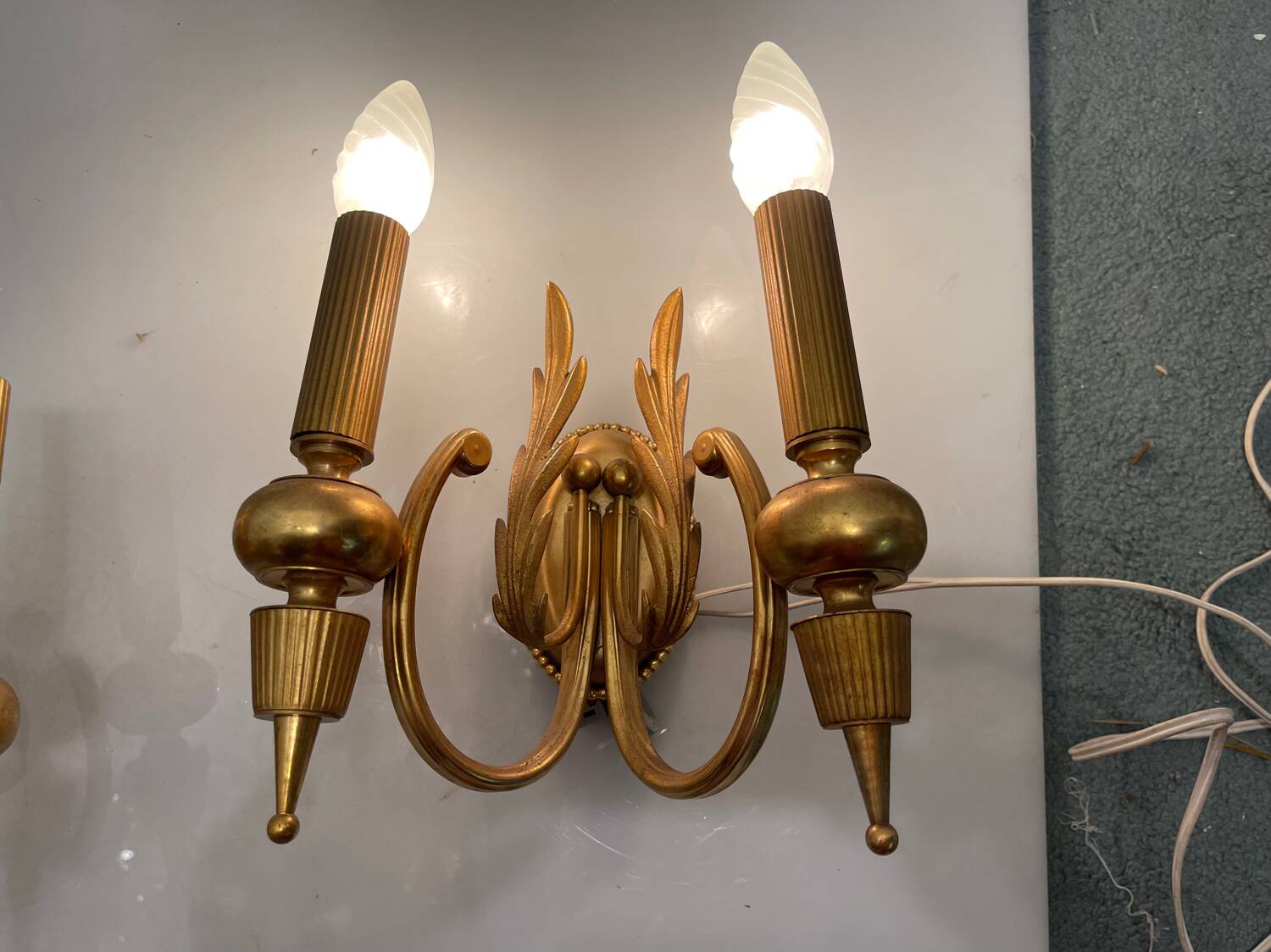 Brass Italian Sconces Set of 2 1970’s