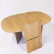 Table à manger danoise extensible en bois massif clair avec pieds en V