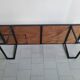 Importante table basse vintage 1950 ceramique & acier 50s 1950s vallauris