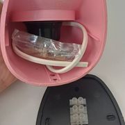 Pair of Tissot wall lights from the 70s with pink opaline glass in space age style.