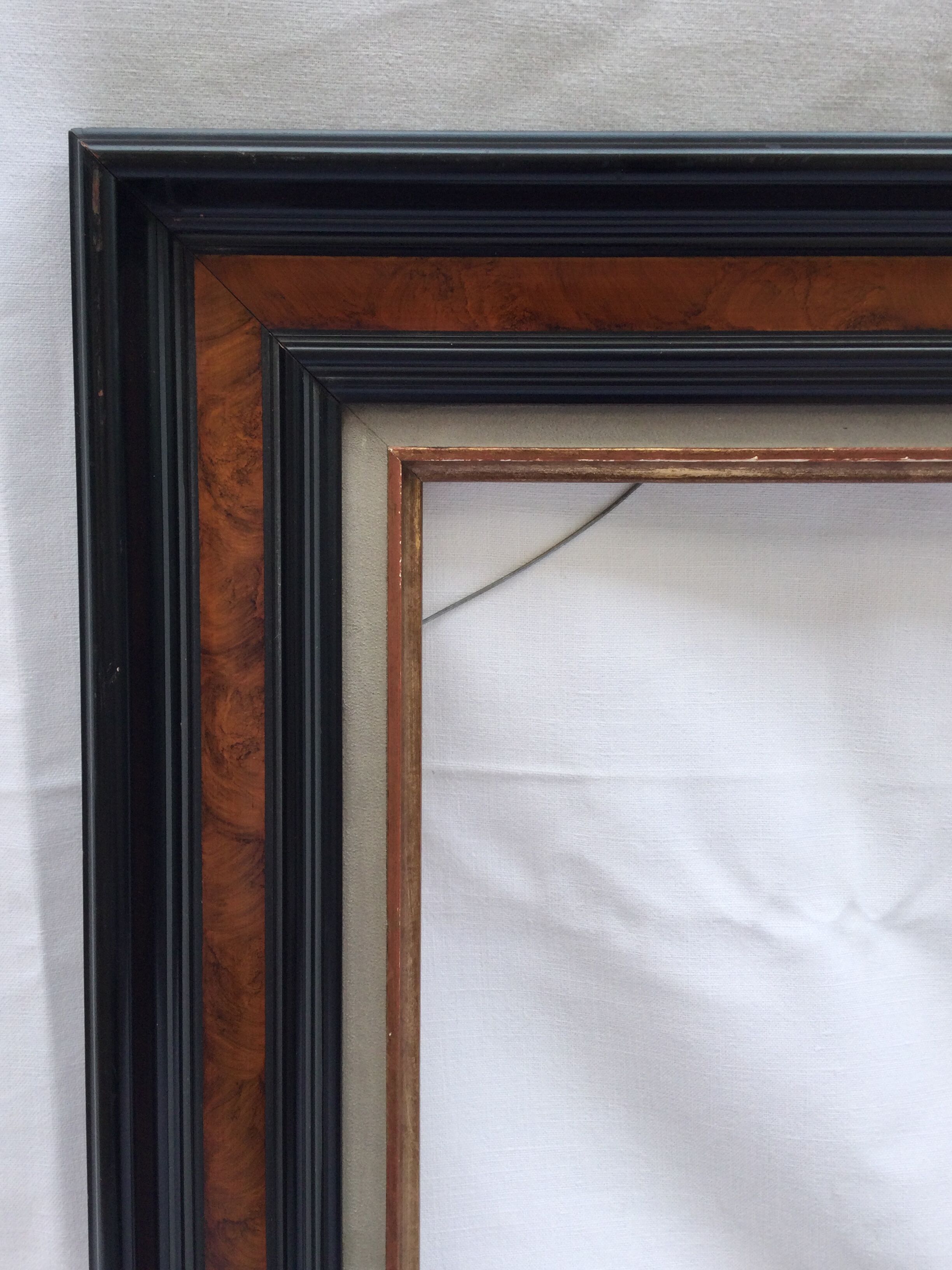 Black and brown wooden frame