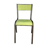 Schoolboy Chair covered with green leather