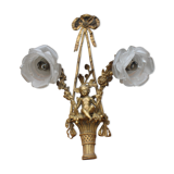 Wall lamp in bronze cherub