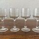 Four antique stemmed liqueur glasses in engraved crystal, 19th century