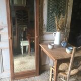 Walnut beveled mirror