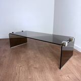 Table basse en verre fumé
