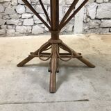 Rattan and wicker table