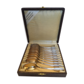 Set of 12 teaspoons of silver metal