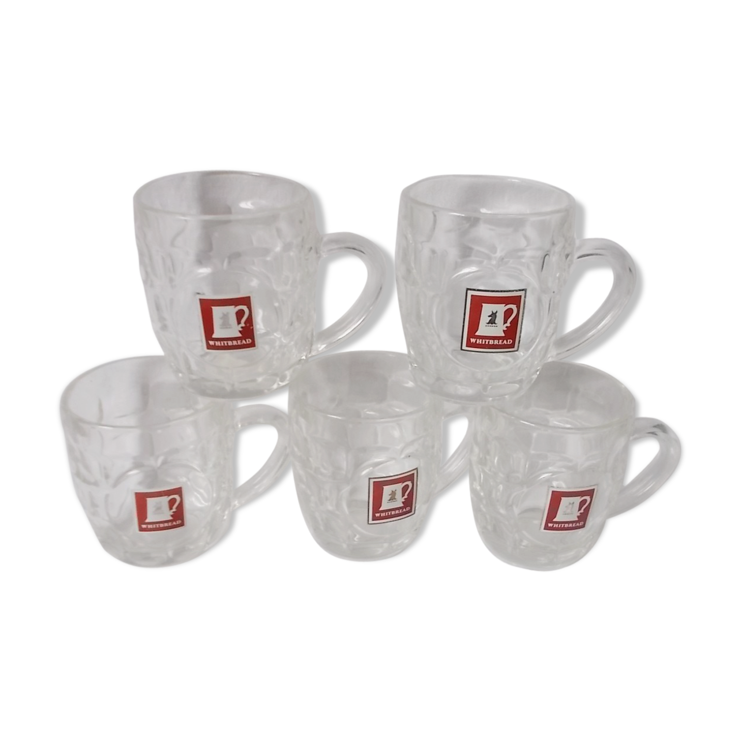 Vintage glass beer mugs