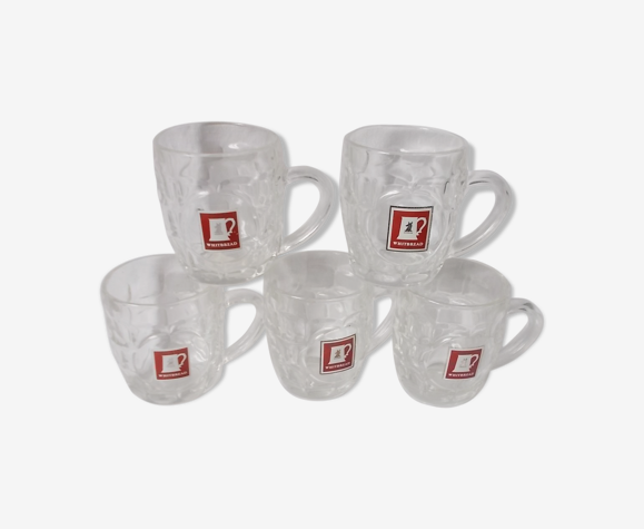 Chopes à bière en verre vintage