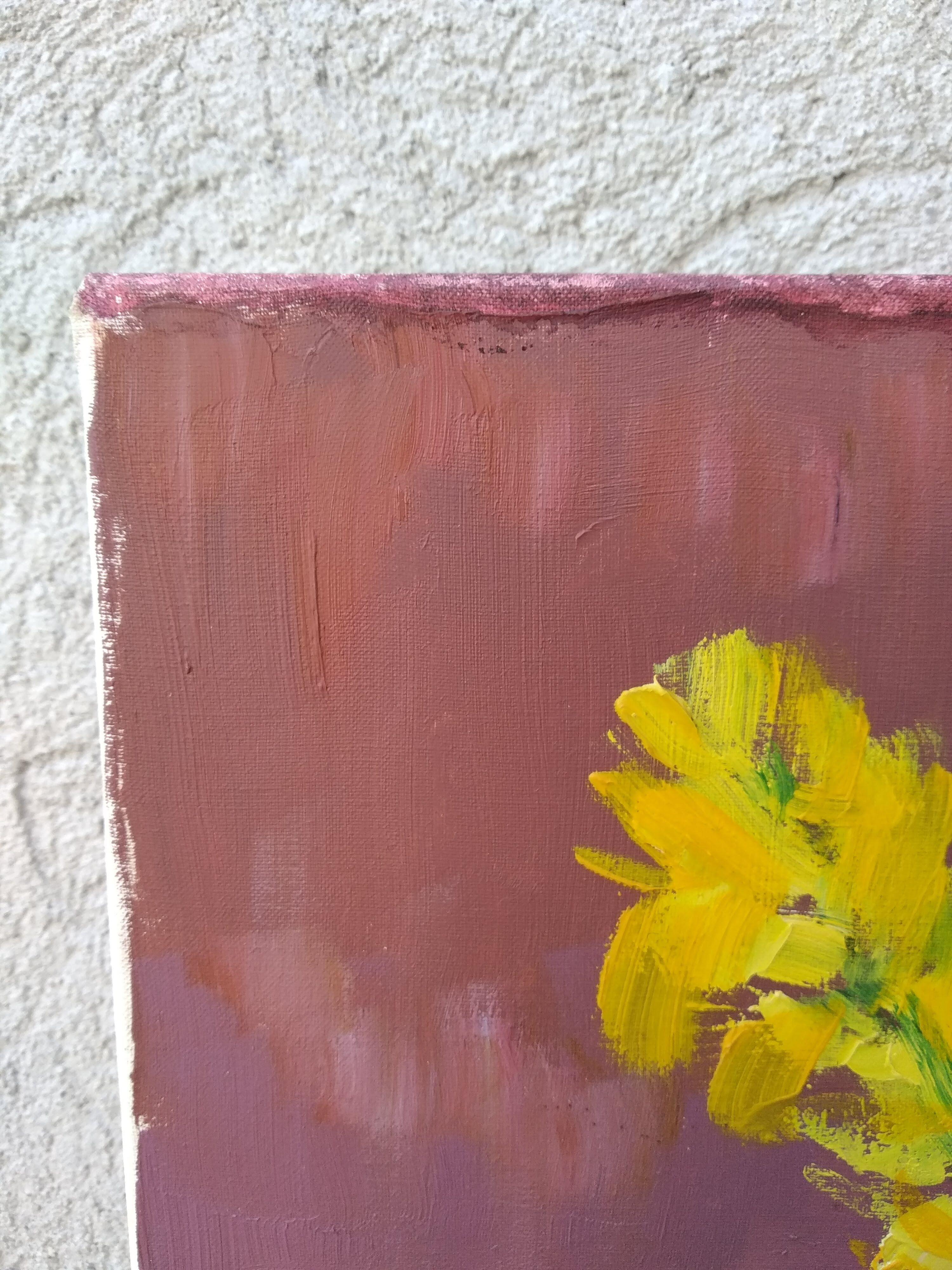 Peinture sur toile bouquet de genêts
