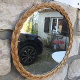Rattan mirror
