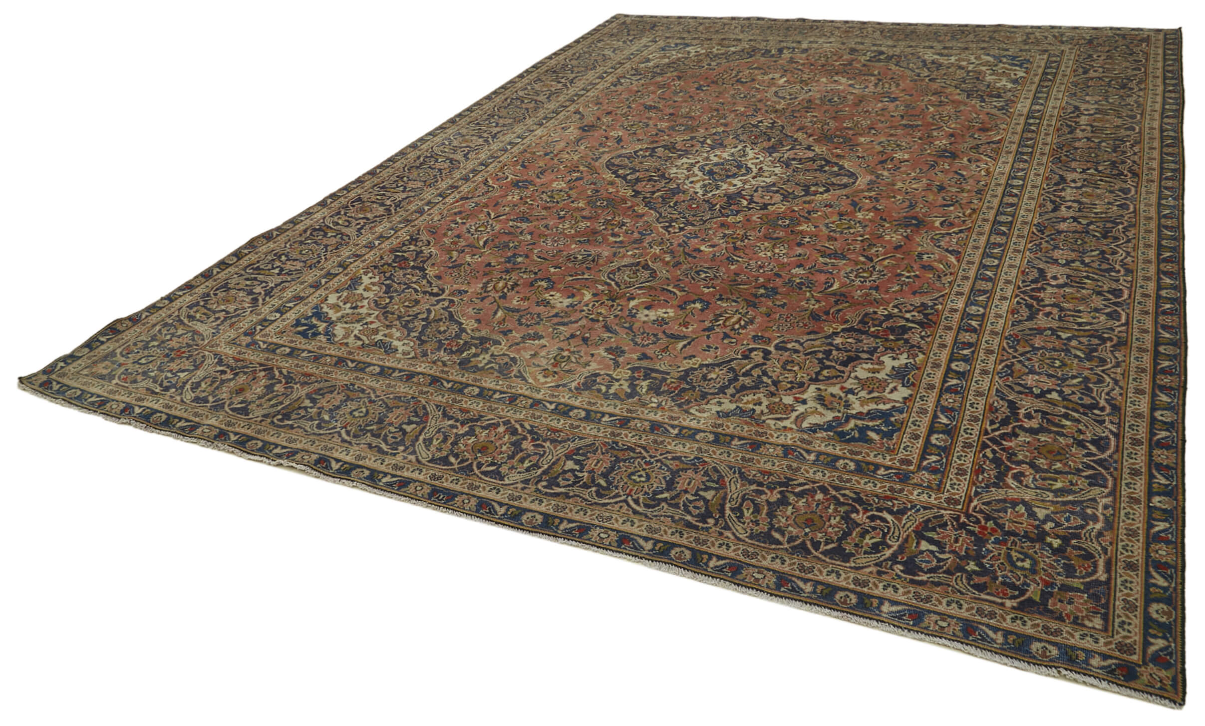 Handmade Oriental Vintage 284 cm x 388 cm Beige Wool Carpet