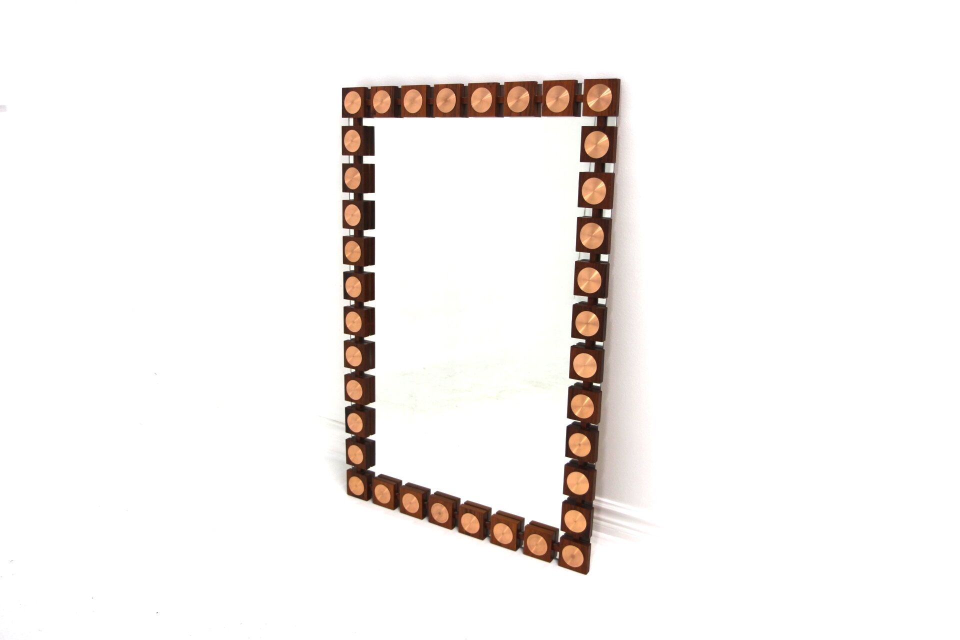 Scandinva rosewood mirror, GT, Glas & Trä, Hovmantorp, Denmark, 1960 - 120x80cm