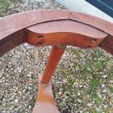 Empire style pedestal table with marble top