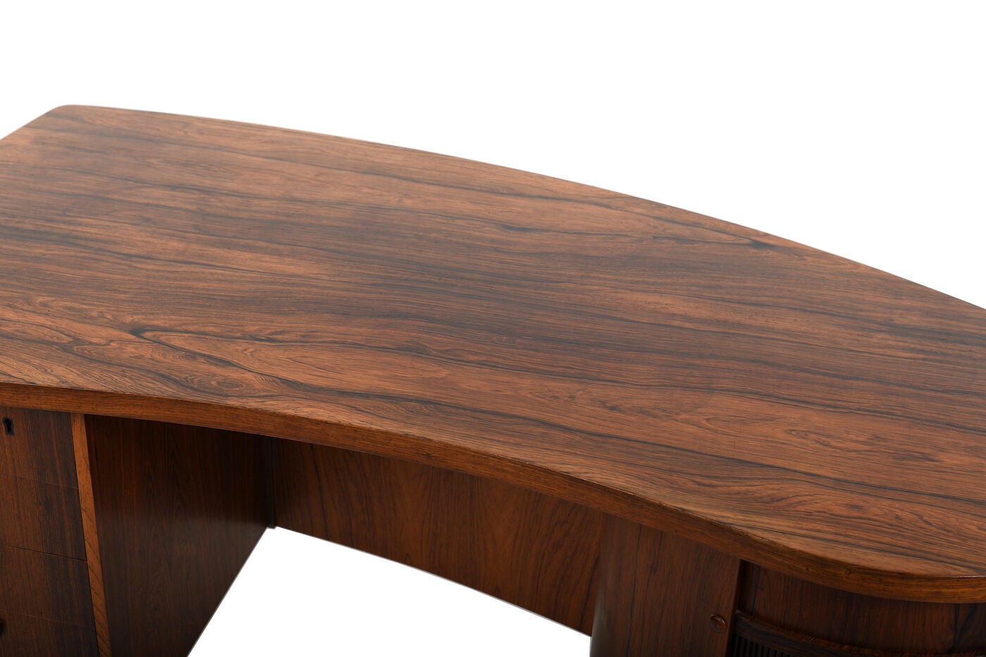 Fine Danish Kidney Desk Model 54 by Feldballes Møbelfabrik 1950s