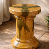 Southern France stool in glazed ceramic