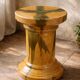 Southern France stool in glazed ceramic