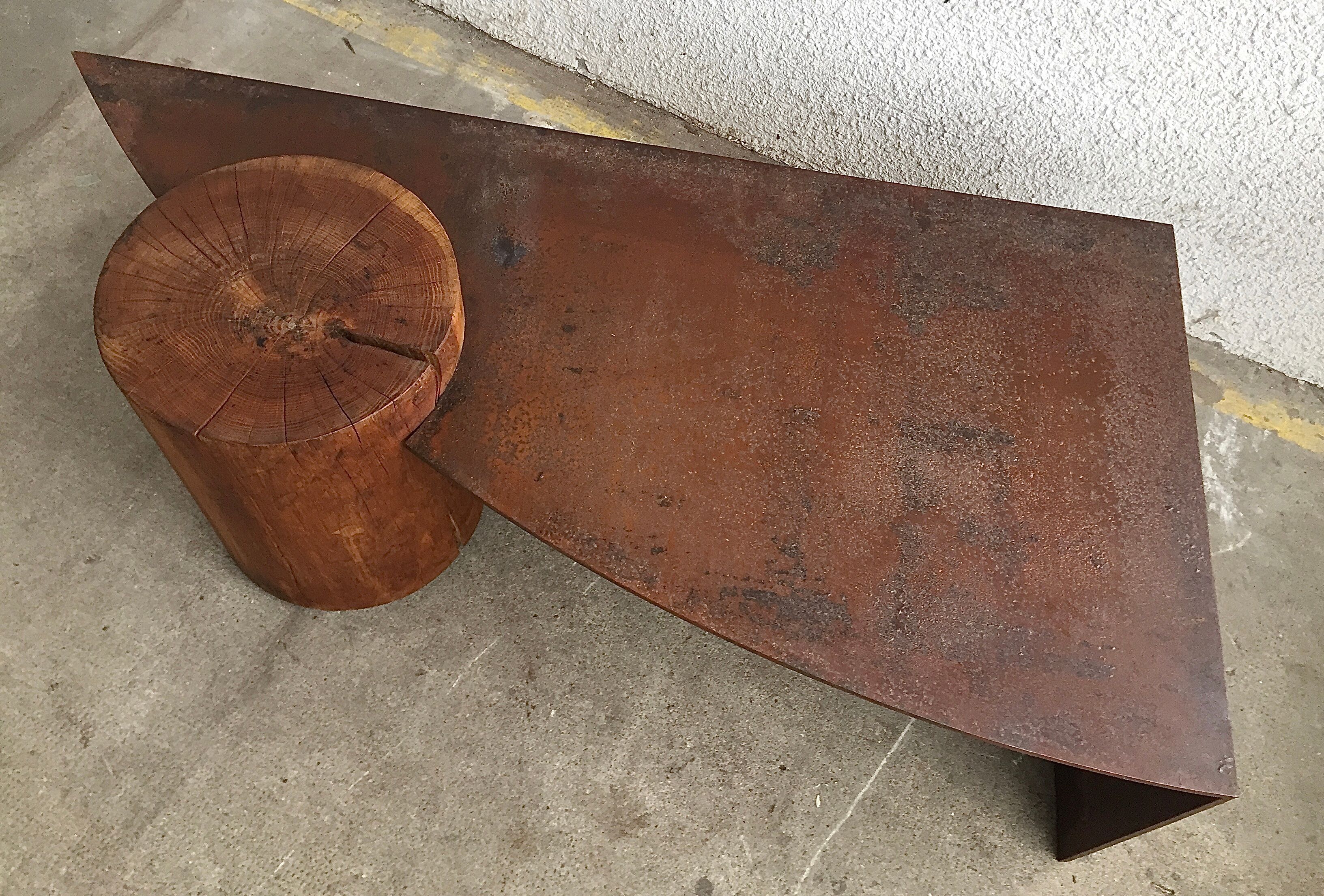 Corten steel coffee table