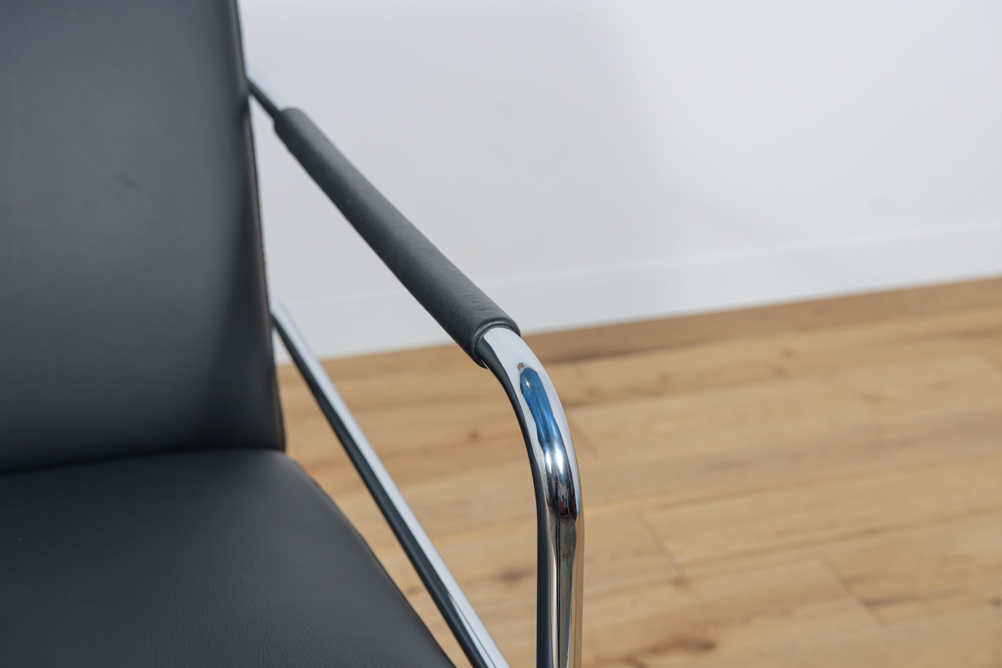 Swedish Leather Sofa and Armchair by Gunilla Allard for Lammhults, 1990s, Set of 2