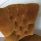 Toad armchair of the 60s and 70s in mustard yellow velvet