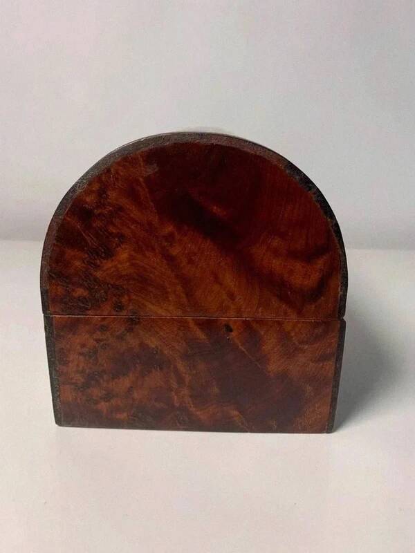 Beautiful thuya wood jewellery box – Rounded lid – Handcrafted work