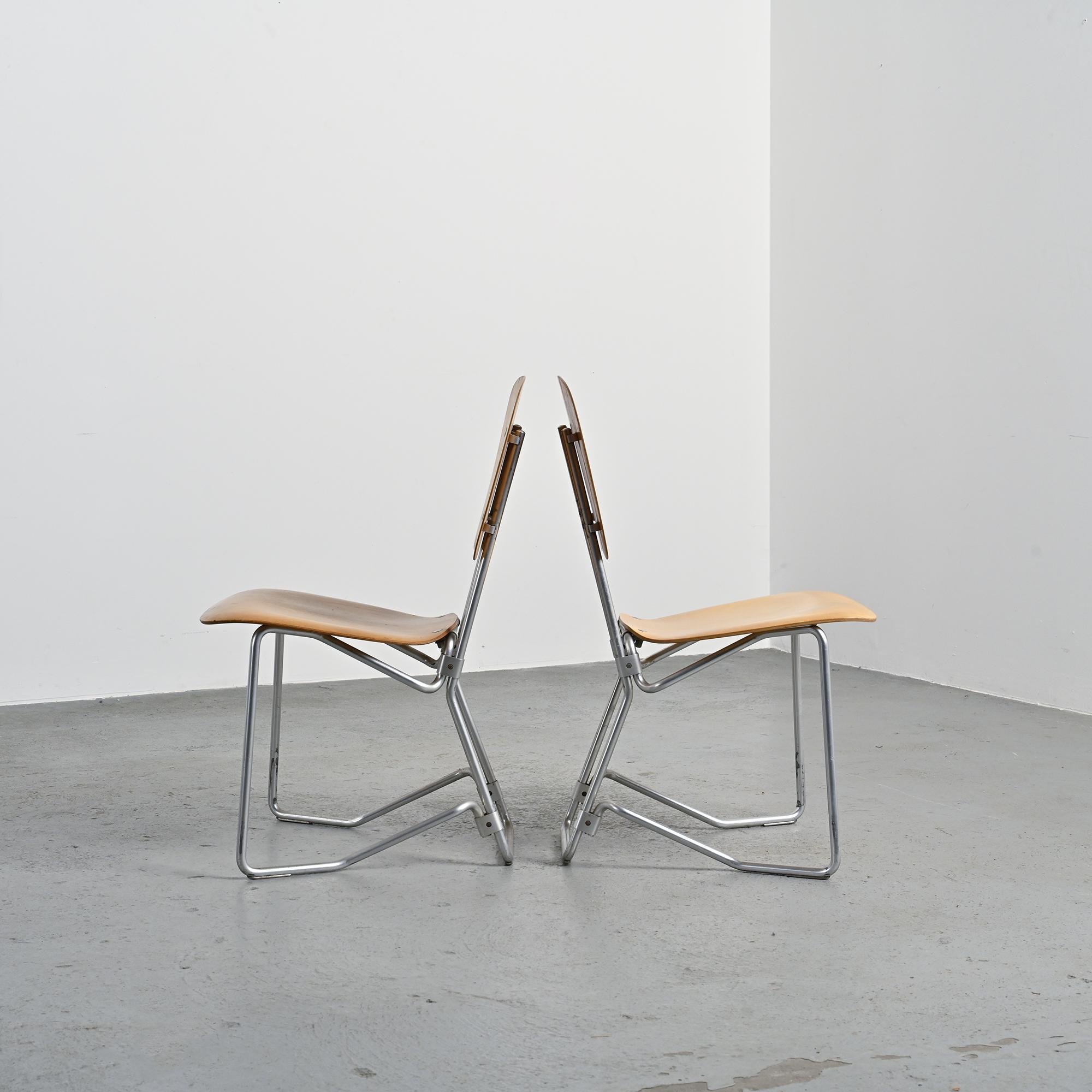 Pair of Alu-Flex chairs by Armin Wirth, circa 1965