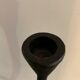 Pair of black candlesticks art deco in steel Habitat 1970