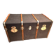 Antique vintage wooden travel trunk dating from the 1880s/1920s