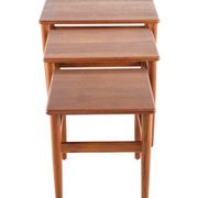 Set of 3 Danish Nesting Tables soldi teak - mid century modern design